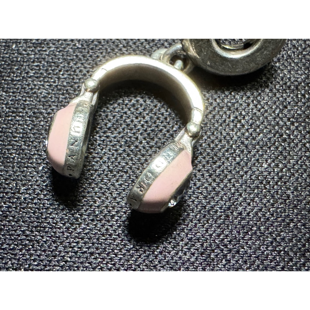 Pandora Pink Headphones Dangle Charm 925 Sterling Silver Music ALE 797902EN160
